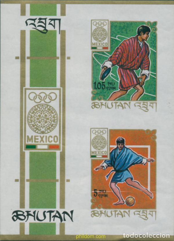 Sellos: 105053 MNH BHUTAN 1968 19 JUEGOS OLIMPICOS VERANO MEXICO 1968