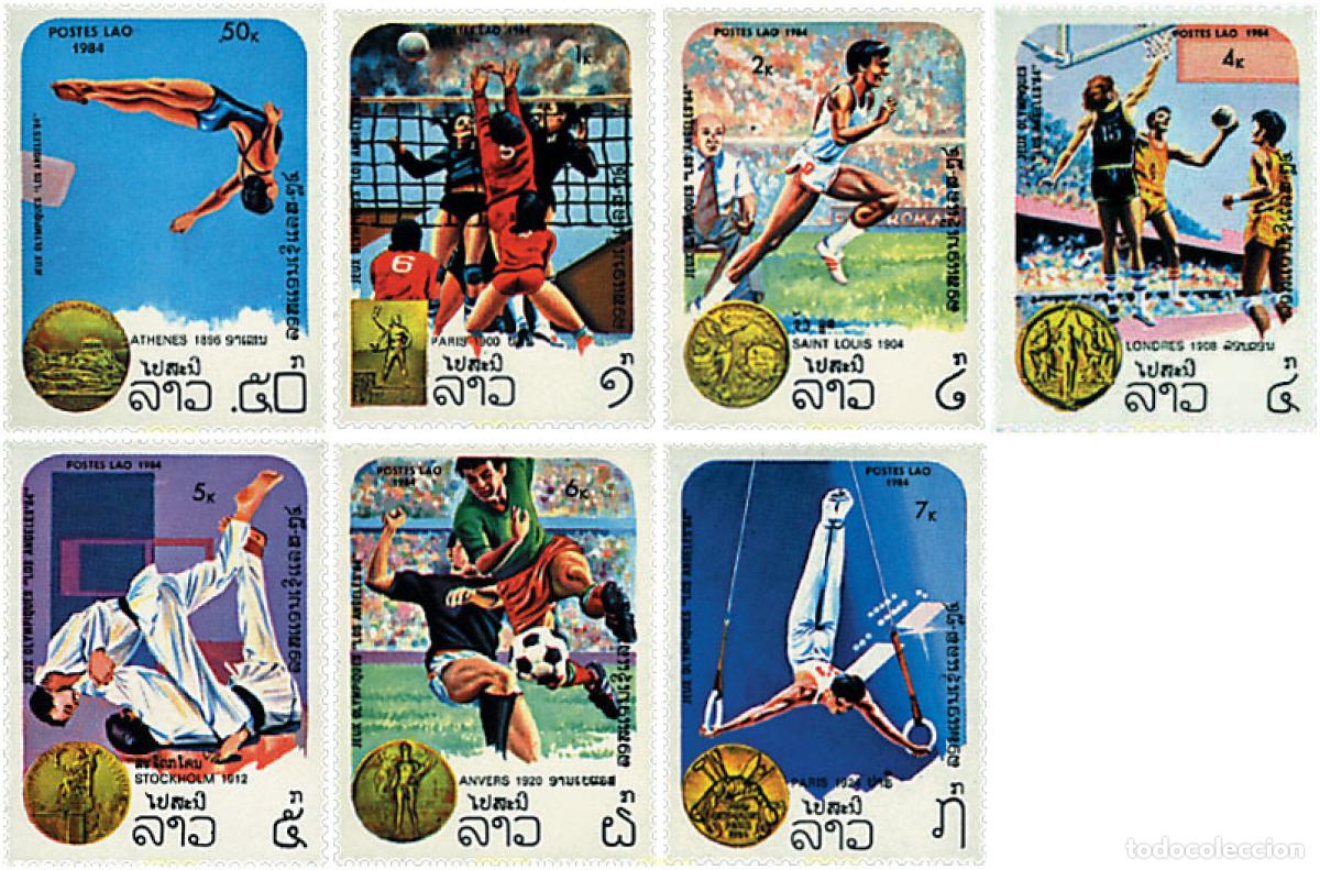 Sellos: 52631 MNH LAOS 1984 23 JUEGOS OLIMPICOS VERANO LOS ANGELES 1984