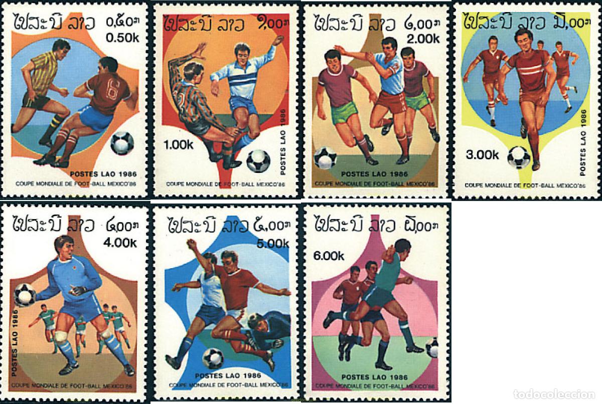 Sellos: 56723 MNH LAOS 1986 COPA DEL MUNDO DE FUTBOL. MEXICO-86
