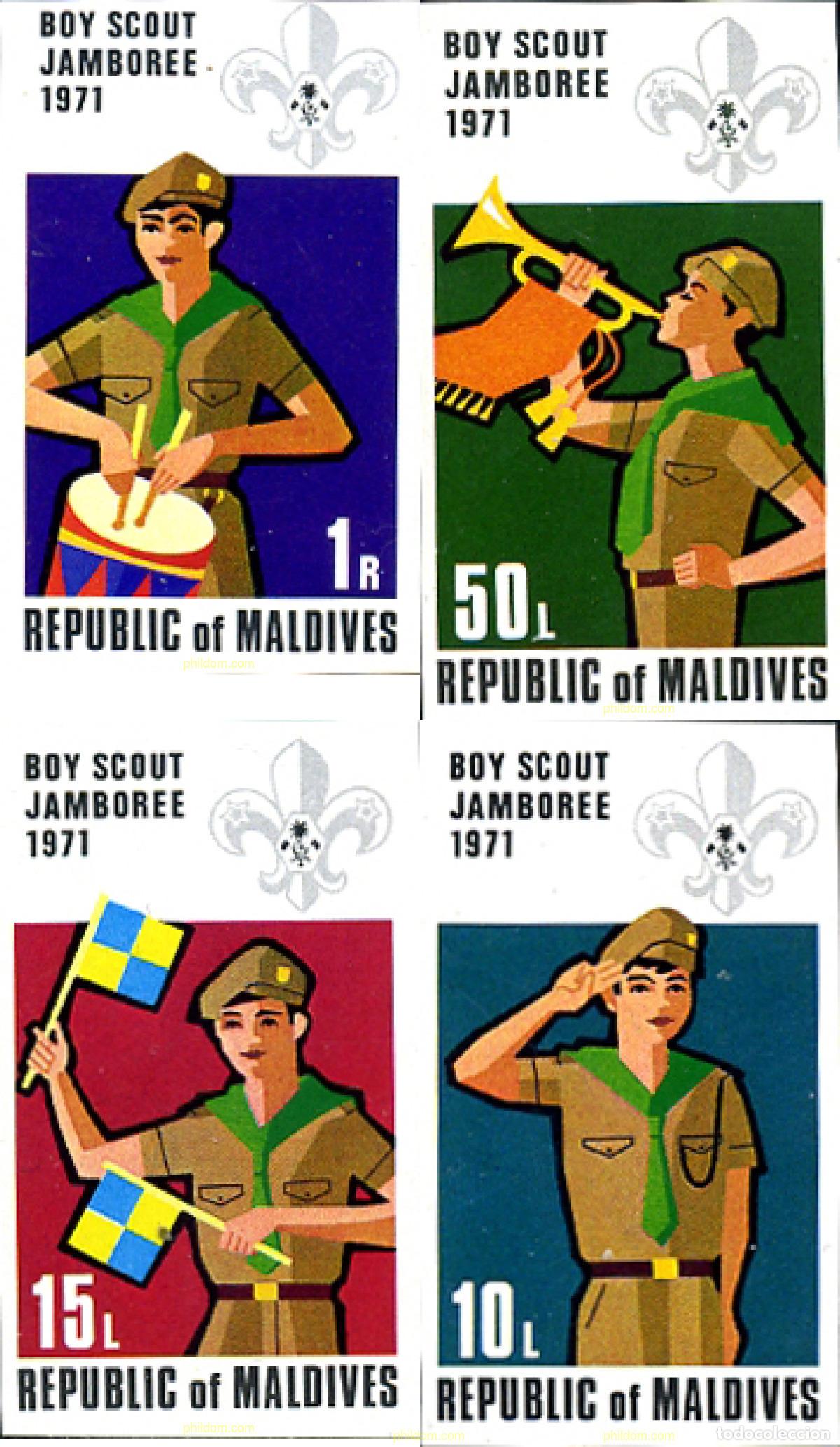 Sellos: 18911 MNH MALDIVAS 1972 13 JAMBOREE MUNDIAL EN JAPON