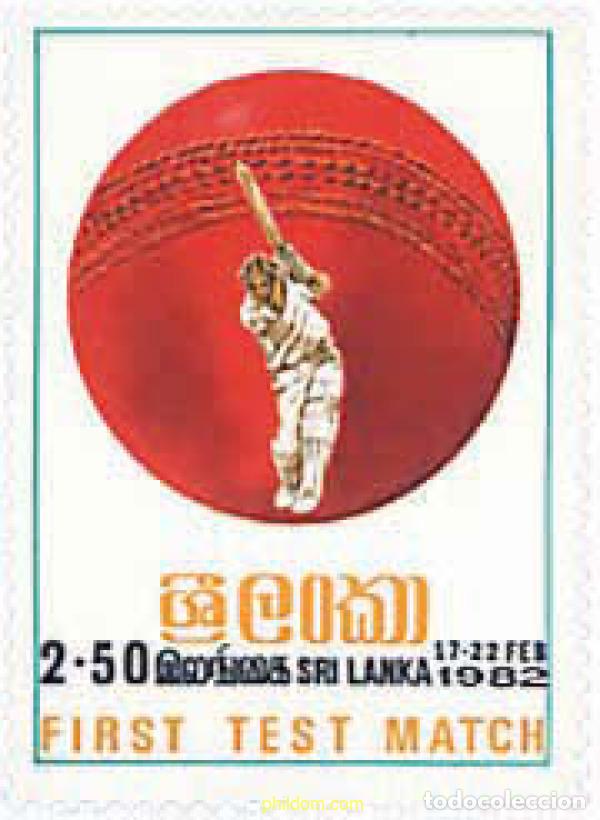Stamps: 91441 MNH SRI LANKA 1982 1 MATCH-TEST DE CRICKET ENTRE SRI LANKA Y INGLATERRA