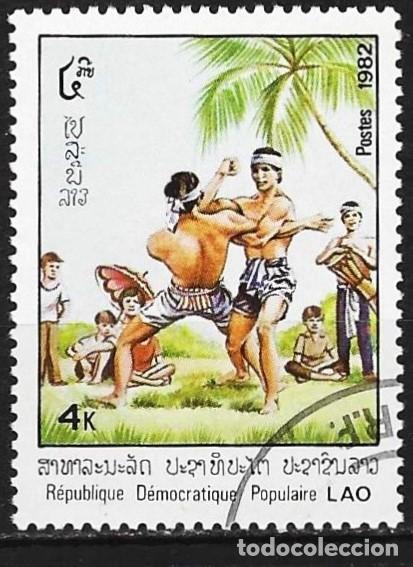 Sellos: Laos 1982 - Mi 533 - YT 386 - Deporte : Boxeo laosiano