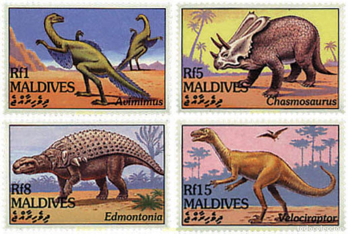 Sellos: 340884 MNH MALDIVAS 1994 FAUNA PREHISTORICA