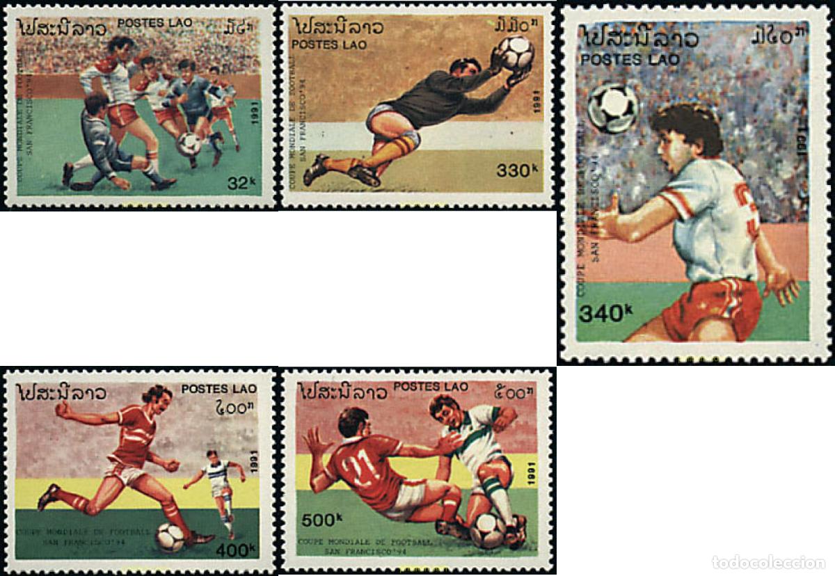 Selos: 68251 MNH LAOS 1991 COPA DEL MUNDO DE FUTBOL. USA-94