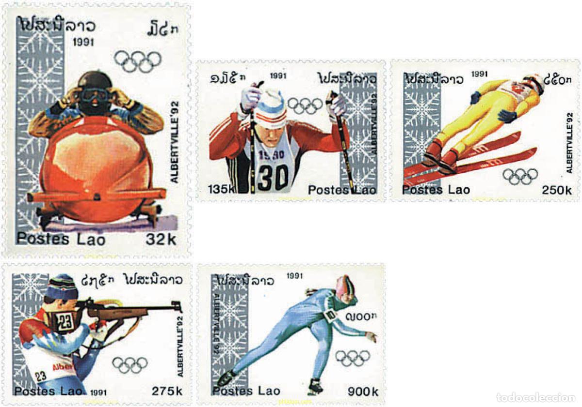 Selos: 71099 MNH LAOS 1991 16 JUEGOS OLIMPICOS INVIERNO ALBERTVILLE 1992