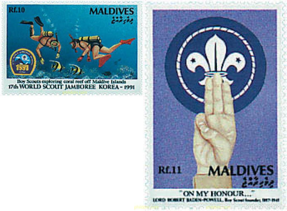 Sellos: 38337 MNH MALDIVAS 1992 17 JAMBOREE MUNDIAL EN COREA DEL SUR