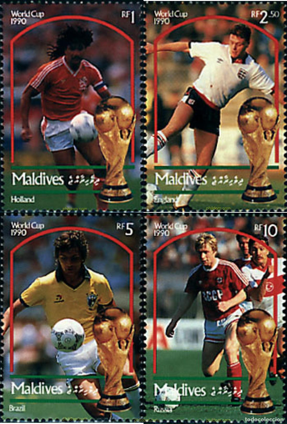 Sellos: 318164 MNH MALDIVAS 1990 COPA DEL MUNDO DE FUTBOL. ITALIA-90