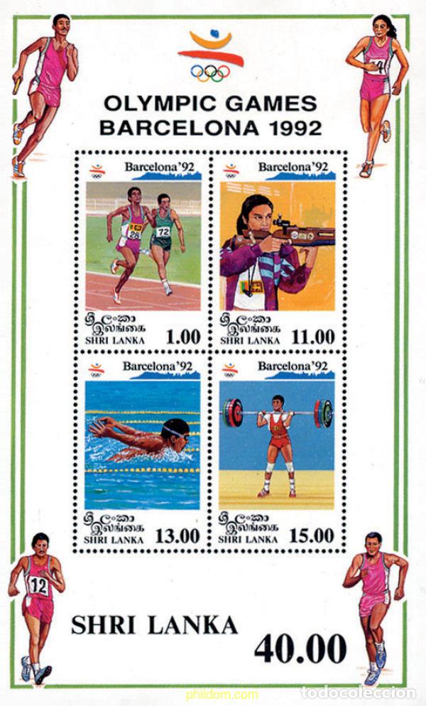 Sellos: 54496 MNH SRI LANKA 1992 25 JUEGOS OLIMPICOS VERANO BARCELONA 1992