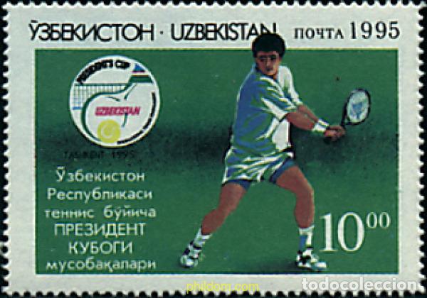 Sellos: 48096 MNH UZBEKISTAN 1995 TORNEO INTERNACIONAL DE TENIS