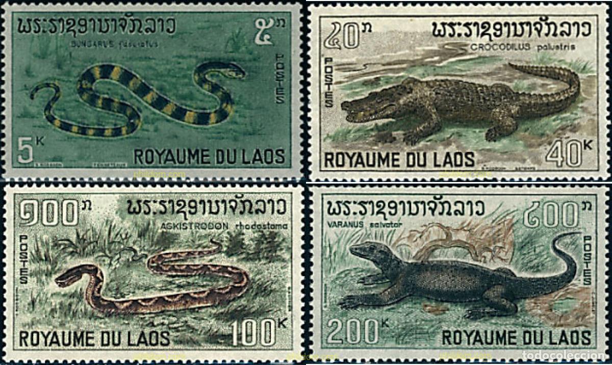 Timbres: 37481 MNH LAOS 1967 REPTILES