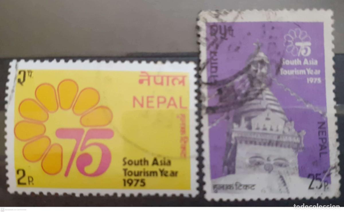 Selos: NEPAL n&ordm; 290/291&ordm; A&ntilde;o tur&iacute;stico del sur de Asia. Serie completa