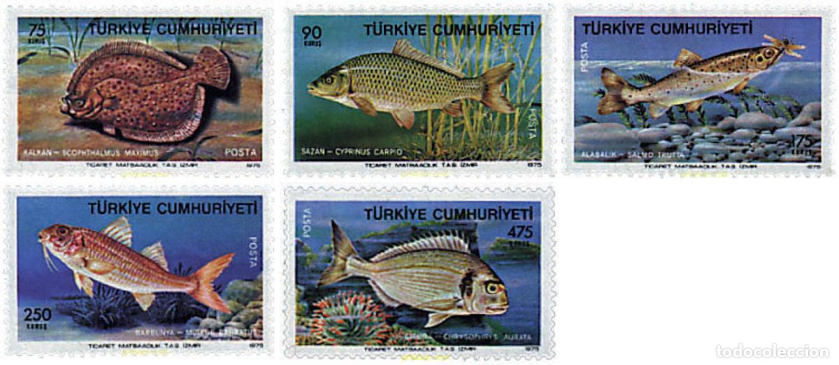 Sellos: 28443 MNH TURQUIA 1975 PECES
