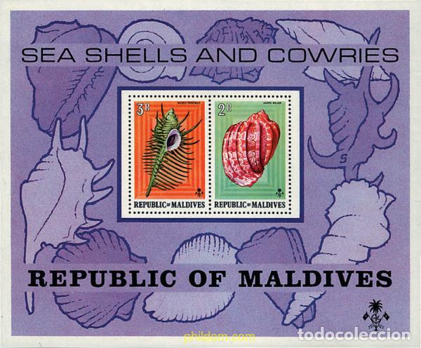 Sellos: 52854 MNH MALDIVAS 1975 CONCHAS