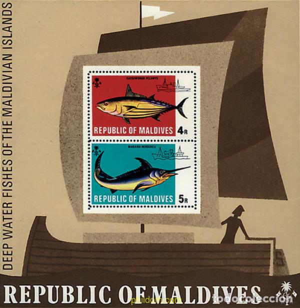 Sellos: 76556 MNH MALDIVAS 1973 PECES
