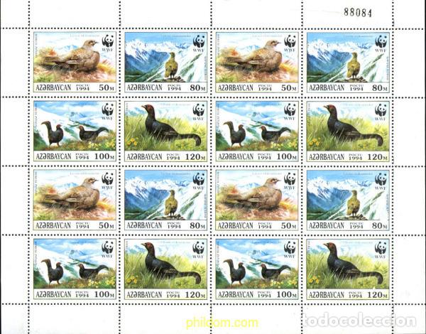 Sellos: 12648 MNH AZERBAIYAN 1994 UROGALLO CAUCASIO