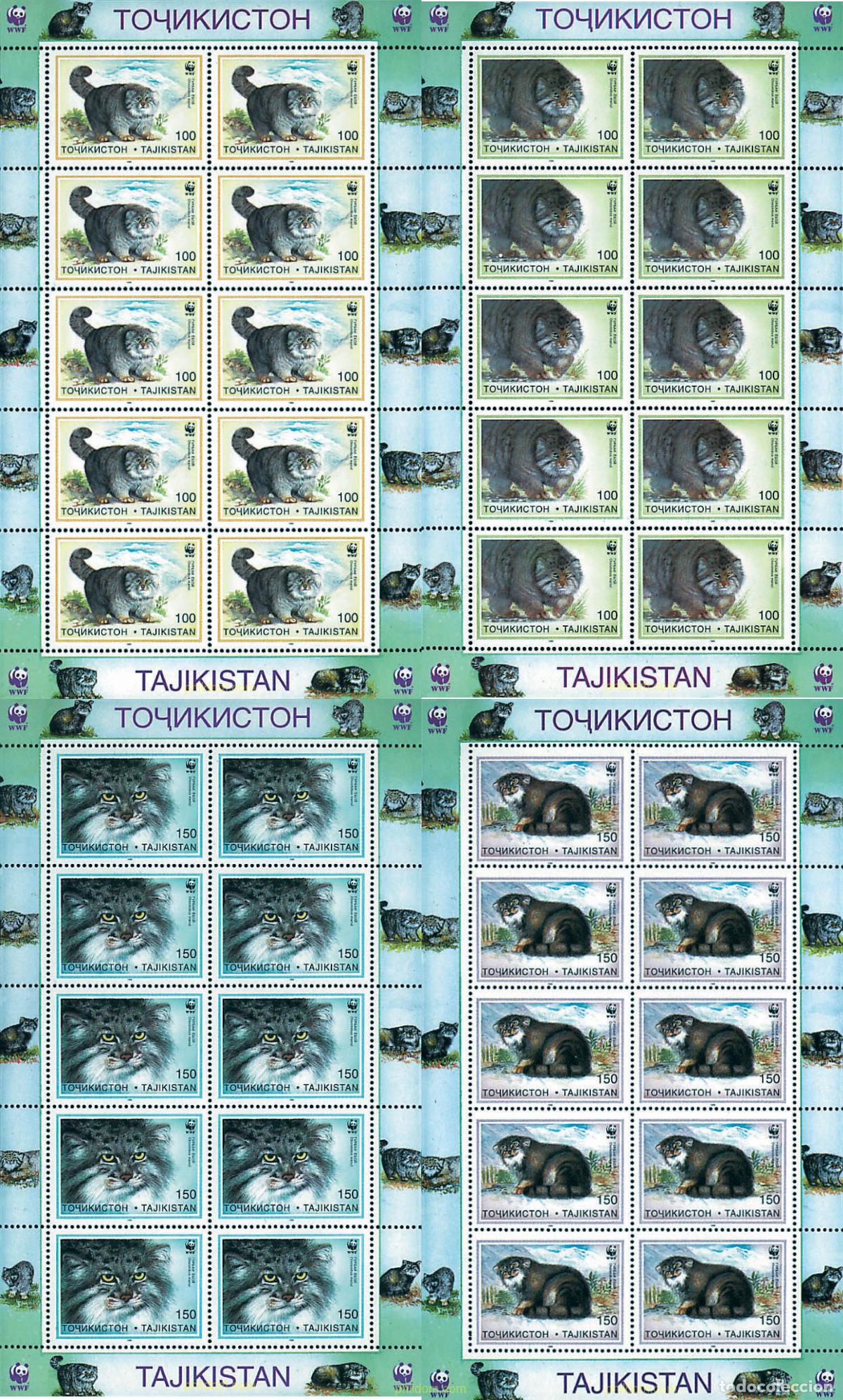 Sellos: 12824 MNH TAYIKISTAN 1996 GATO DE PALLAS
