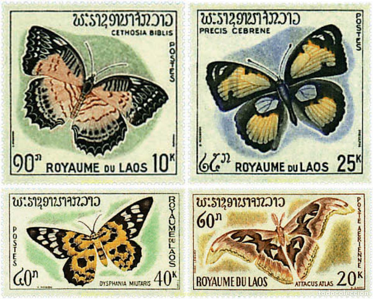 Sellos: 76272 MNH LAOS 1965 MARIPOSAS
