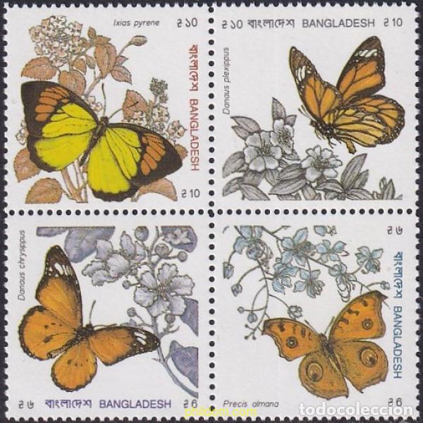 Sellos: 5419 MNH BANGLADESH 1990 MARIPOSAS
