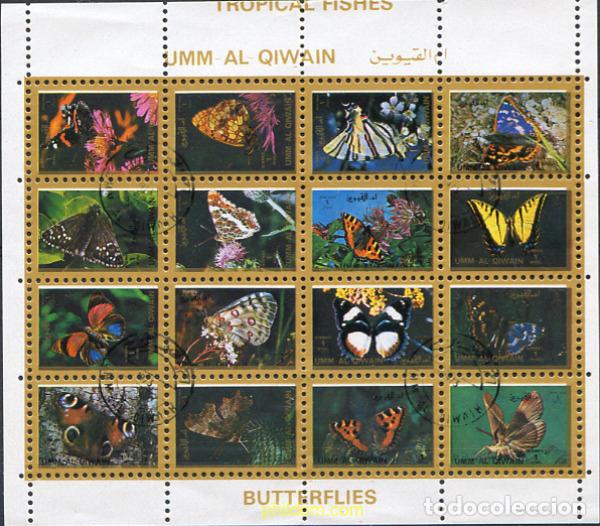 Sellos: 234960 USED UMM AL QIWAIN 1972 MARIPOSAS