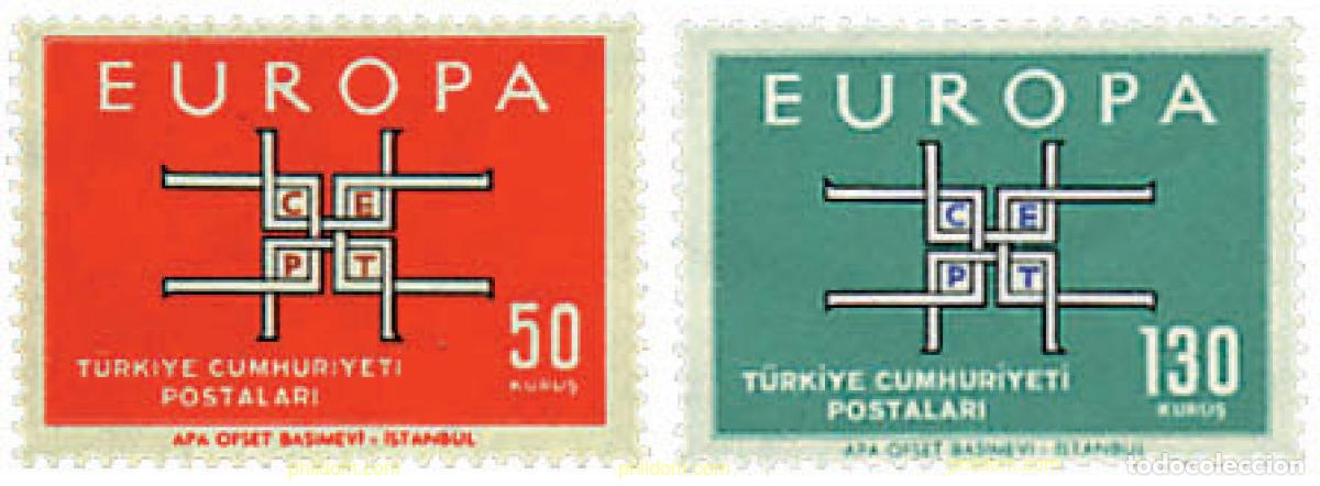 Sellos: 62091 MNH TURQUIA 1963 EUROPA CEPT. SIGLAS CEPT