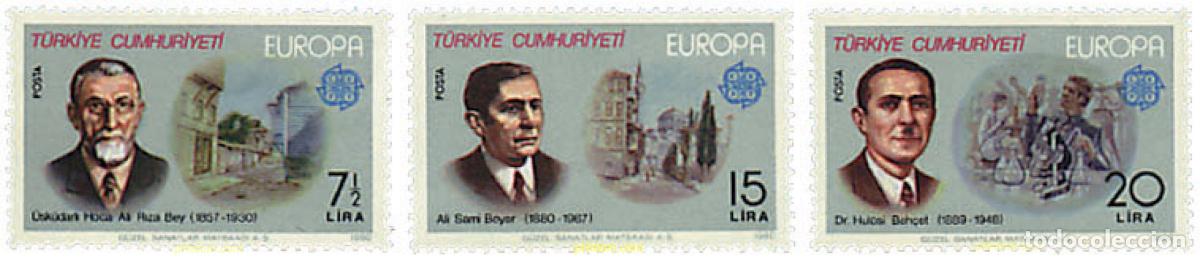 Sellos: 62442 MNH TURQUIA 1980 EUROPA CEPT. GENTE FAMOSA