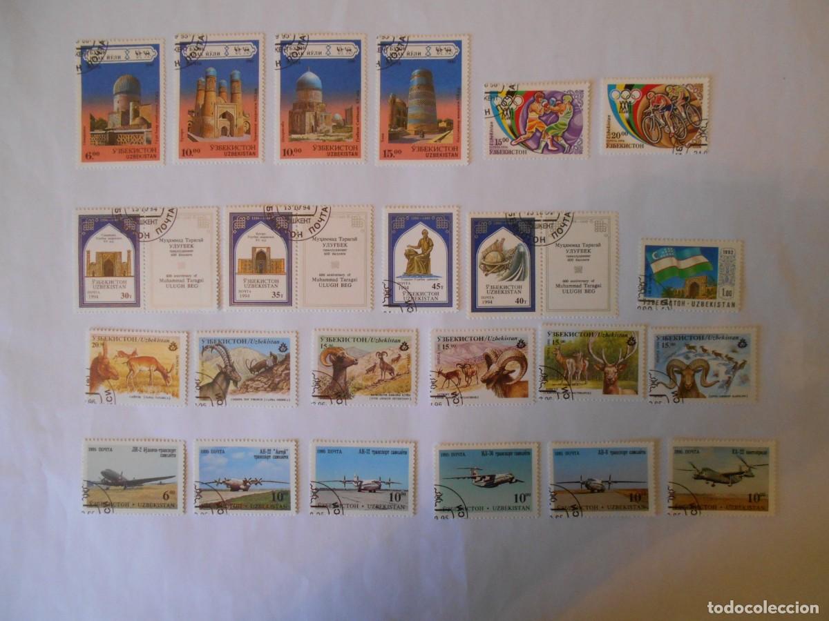 Sellos: UZBEKISTAN-LOTE 60 SELLOS DIFERENTES