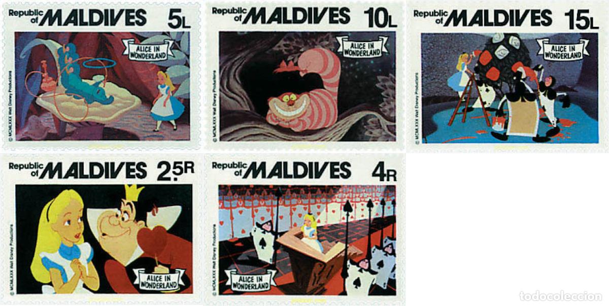 Sellos: 679196 MNH MALDIVAS 1980 ALICIA EN EL PAIS DE LAS MARAVILLAS