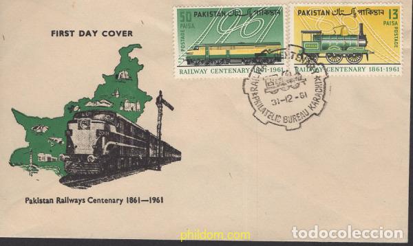 Sellos: 655069 MNH PAKISTAN 1961 CENTENARIO DEL FERROCARRIL