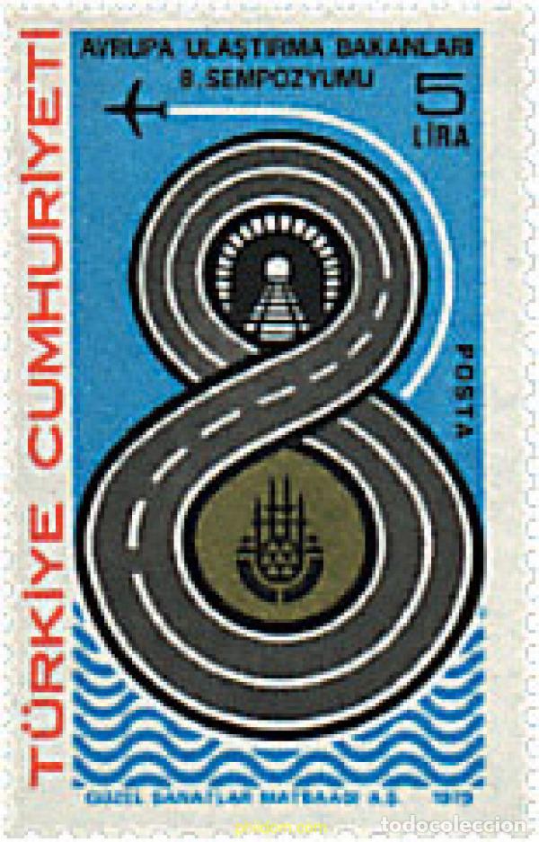 Sellos: 59348 MNH TURQUIA 1979 8 SIMPOSIO DE LOS MINISTROS DE TRANSPORTES EUROPEOS