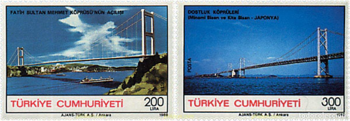 Sellos: 59349 MNH TURQUIA 1988 PUENTES