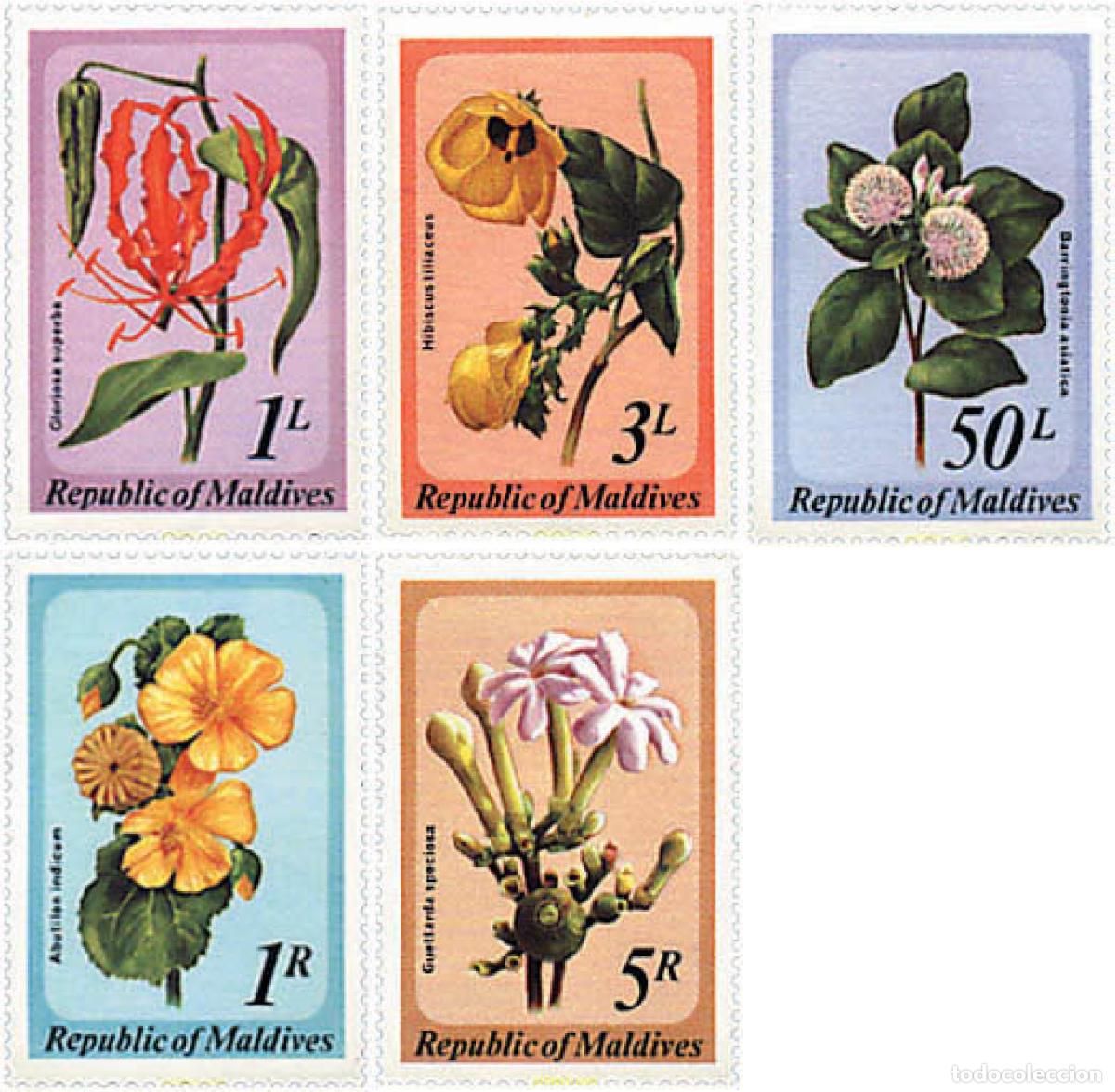 Sellos: 100203 MNH MALDIVAS 1979 FLORES SILVESTRES DE LAS MALVINAS