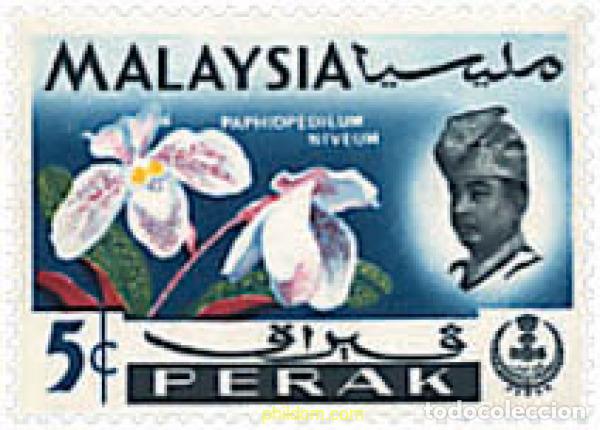 Sellos: 612427 MNH MALASIA. PERAK 1965 ORQUIDEAS
