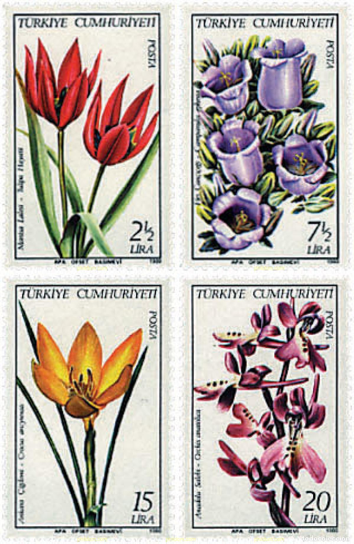 Briefmarken: 92382 MNH TURQUIA 1980 FLORES DE TURQUIA