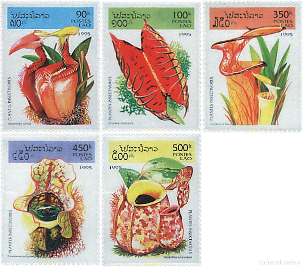 Sellos: 95628 MNH LAOS 1995 PLANTAS INSECTIVORAS