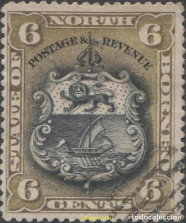 Sellos: 654450 USED BORNEO DEL NORTE 1894 MOTIVOS VARIOS
