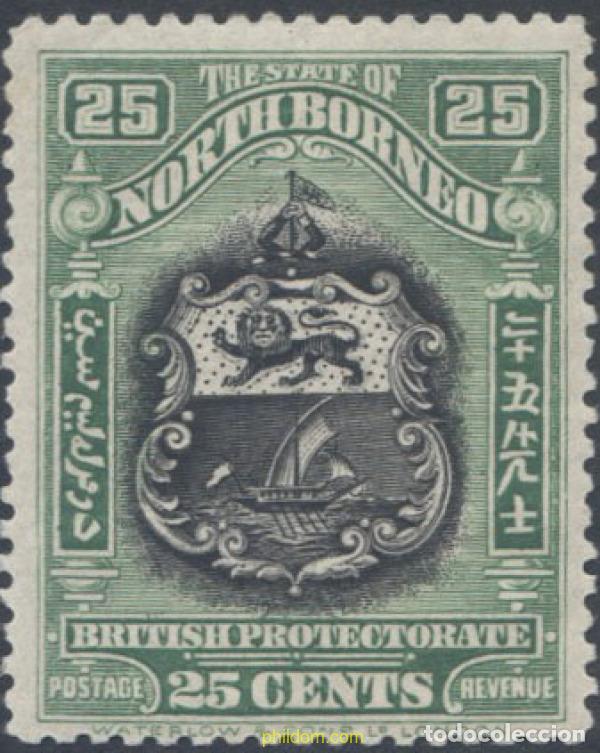 Sellos: 654505 HINGED BORNEO DEL NORTE 1909 MOTIVOS VARIOS