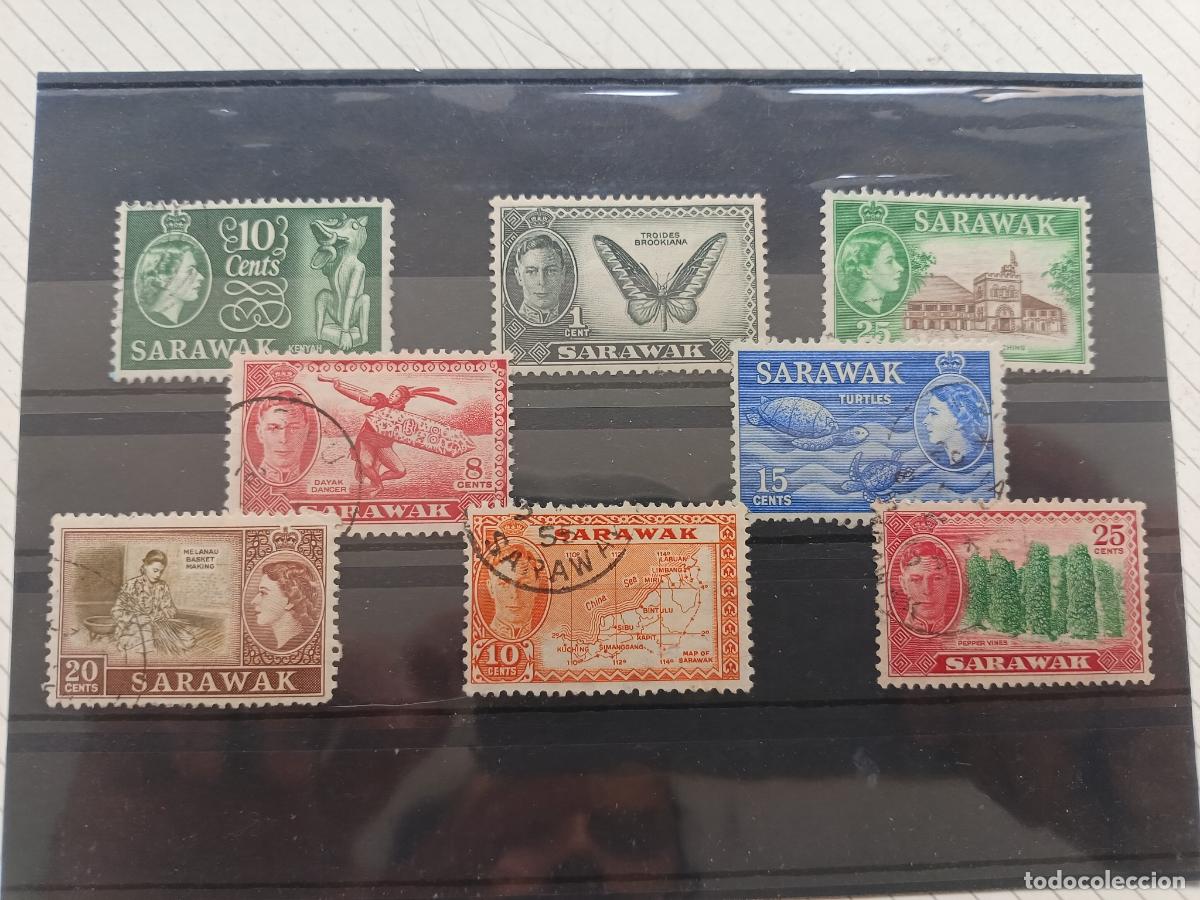 Sellos: Sarawak, Malasia. Lote de sellos