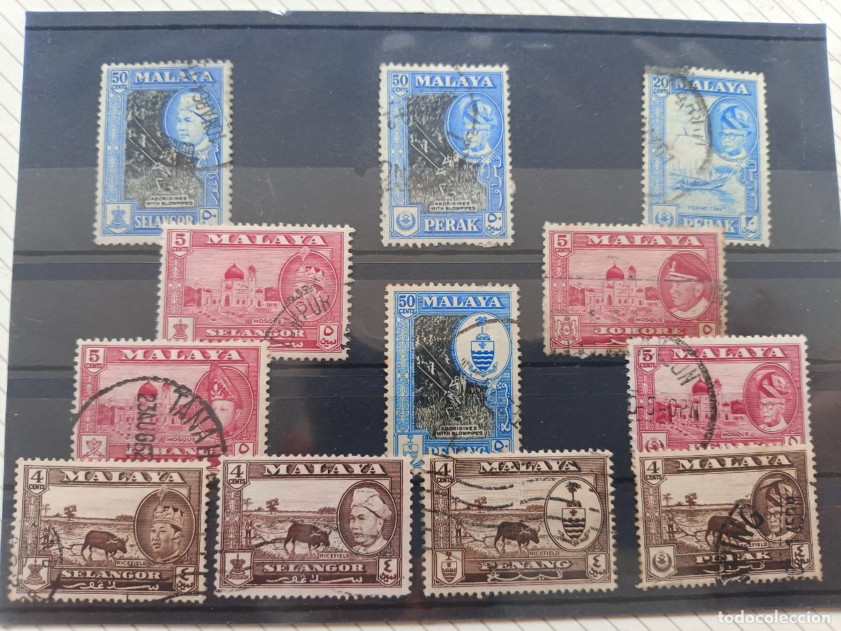 Sellos: Malaya, Malasia. Lote de sellos