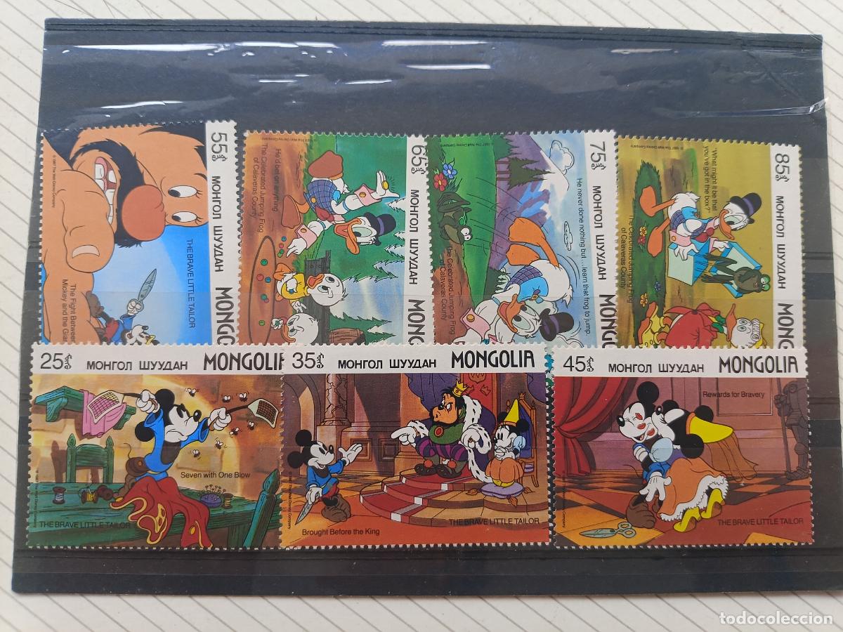 Sellos: Mongolia. Lote de sellos nuevos. Disney