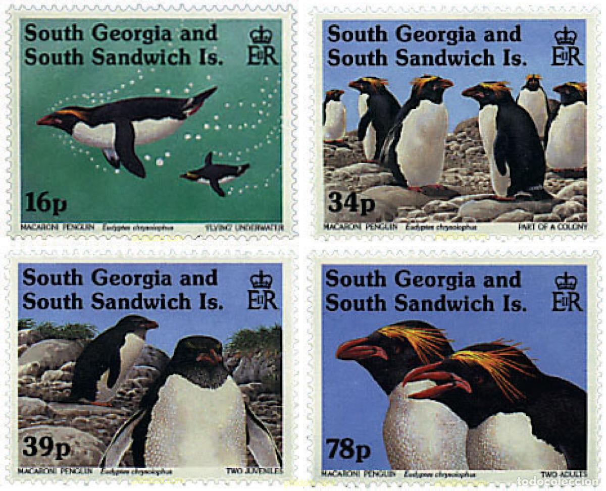 Sellos: 45568 MNH GEORGIA SUR Y SANDWICH SUR 1993 FAUNA AUTOCTONA