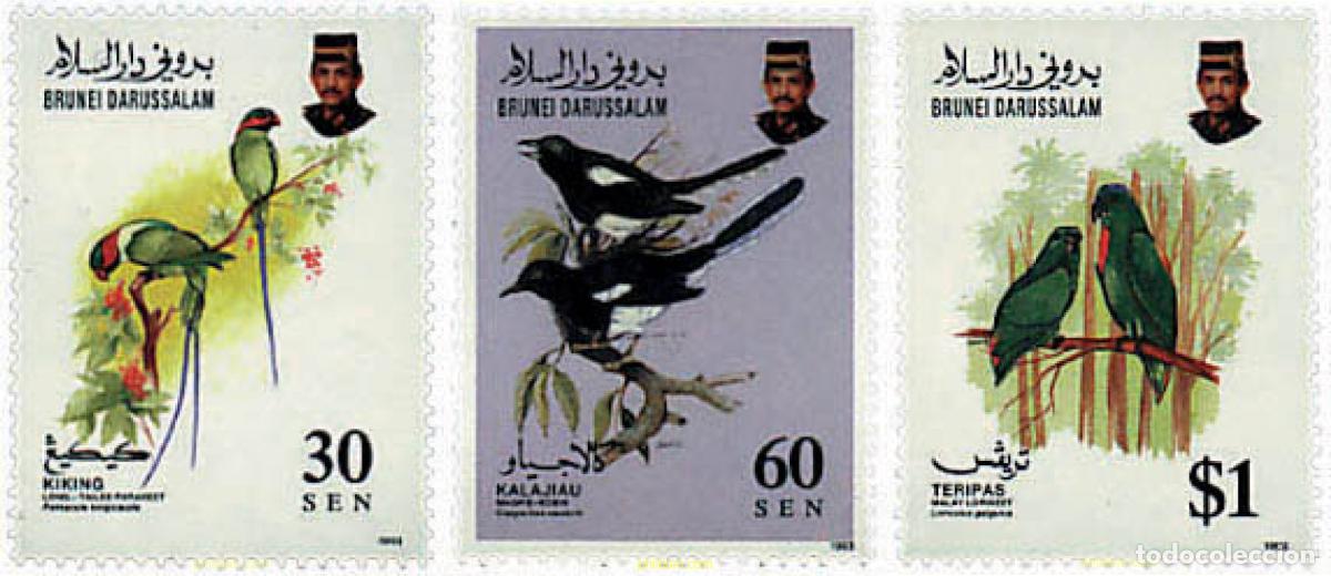 Sellos: 33318 MNH BRUNEI 1993 AVES