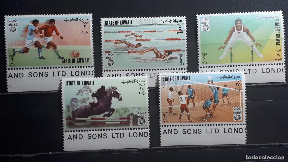 Sellos: KUWAIT. A&Ntilde;O 1972. **. YVERT 533, 535/6, 538, 540