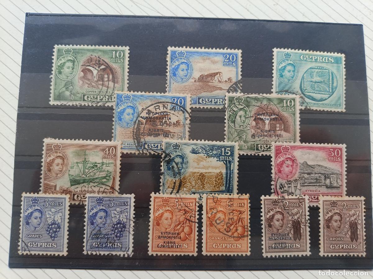 Sellos: CHIPRE. Lote de sellos, Elizabeth II