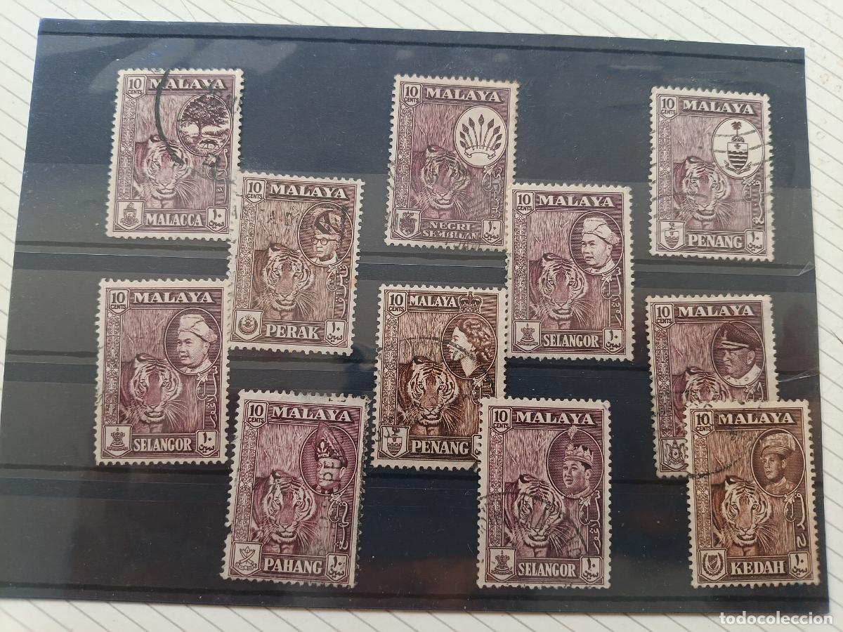 Sellos: Malaya, Malasia. Lote de sellos