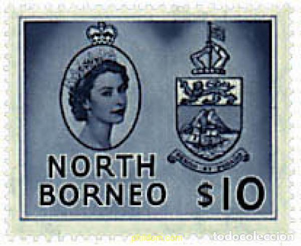 Sellos: 293050 HINGED BORNEO DEL NORTE 1954 MOTIVOS VARIOS. REINA ISABEL II