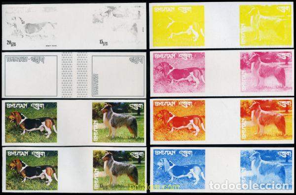 Sellos: 204096 MNH BHUTAN 1973 PERROS DE RAZA