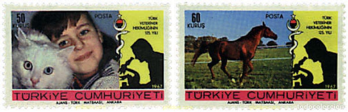 Timbres: 37077 MNH TURQUIA 1967 125 ANIVERSARIO DE LA ESCUELA VETERINARIA