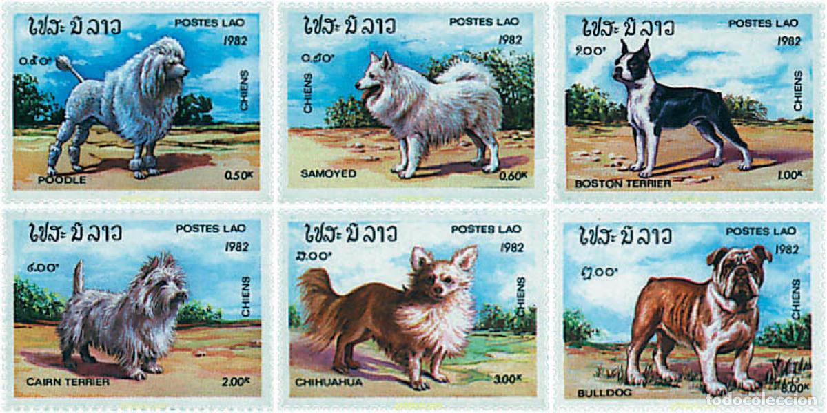 Sellos: 49573 MNH LAOS 1982 PERROS DE RAZA