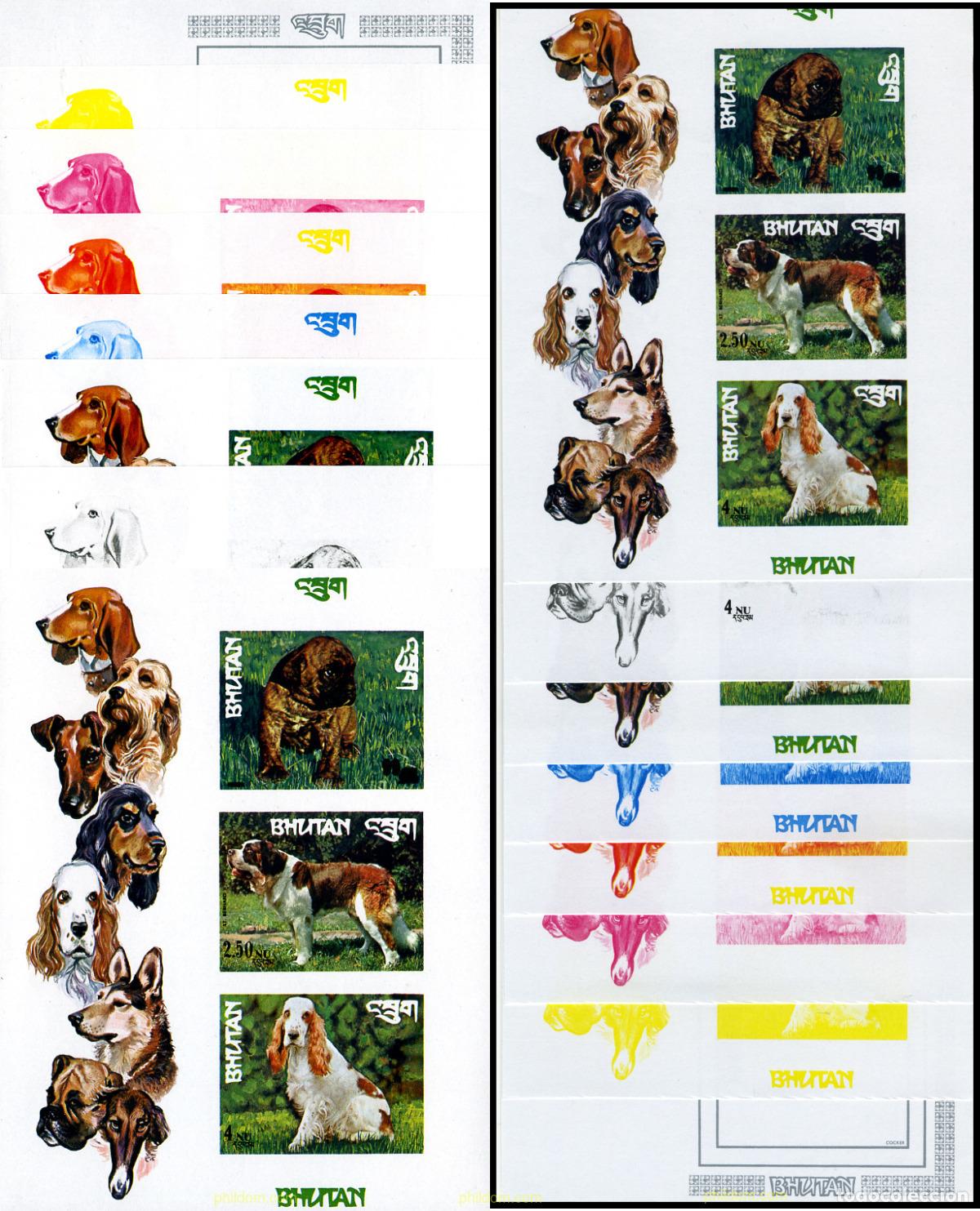 Sellos: 202142 MNH BHUTAN 1973 PERROS DE RAZA