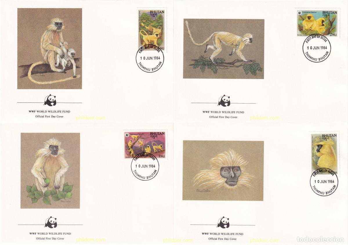 Sellos: 24717 MNH BHUTAN 1984 LANGUR DORADO